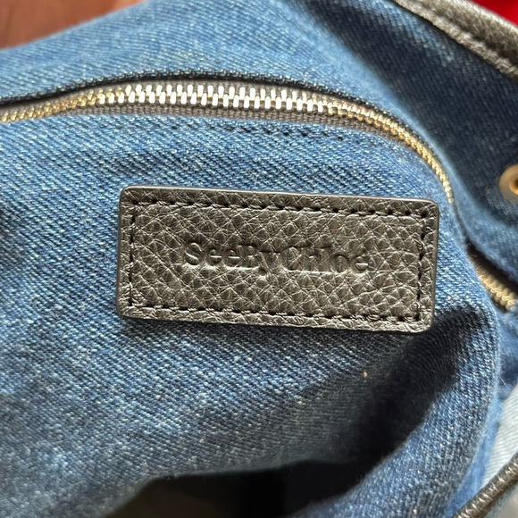 SEE BY CHLOE ANDY SHOPPER TOTE BAG DENIM/LEATHER - Picture 6 of 14